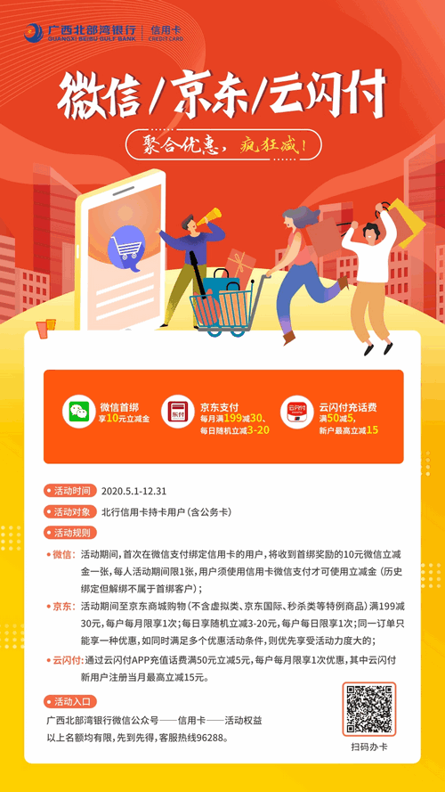 广西北部湾银行2020年信用卡微信/京东/云闪付优惠活动