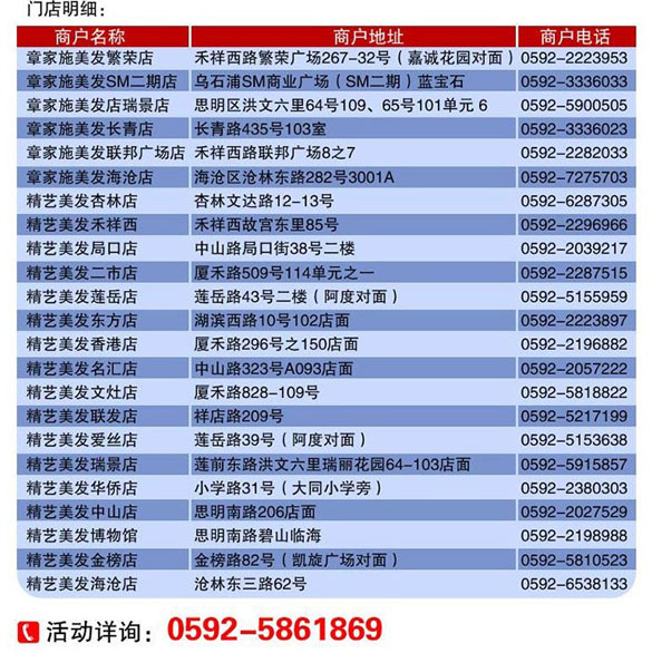 [厦门]中信银行卡章家施美发洗吹专享特惠,卡宝宝网