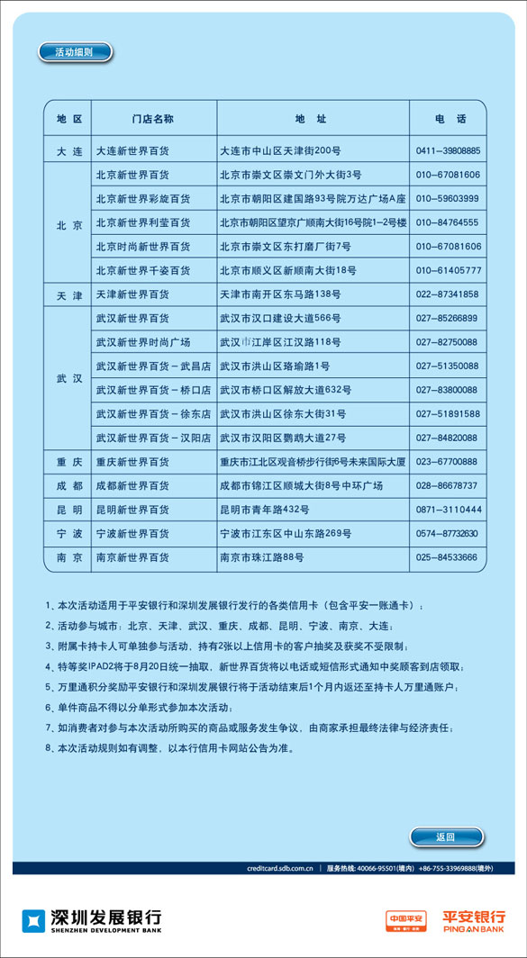 [全国]平安卡新世界•疯狂周末100%中奖,乐赢iPad2,卡宝宝网
