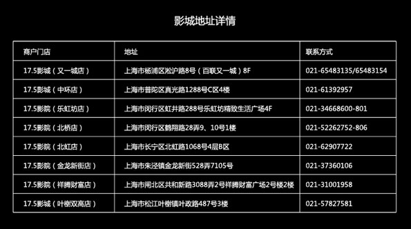 [上海]17.5影城 刷浦发信用卡看电影享买一赠一,卡宝宝网
