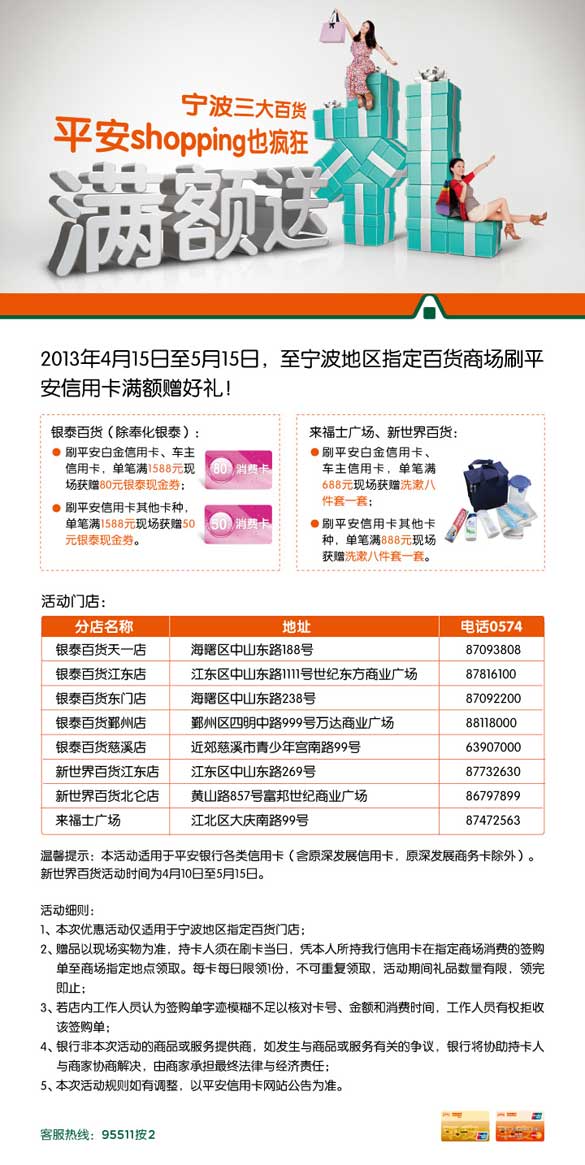 [宁波]宁波三大百货 平安shopping也疯狂,卡宝宝网